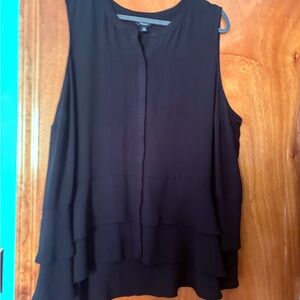 Simply Vera Vera Wang Black Sleeveless Blouse